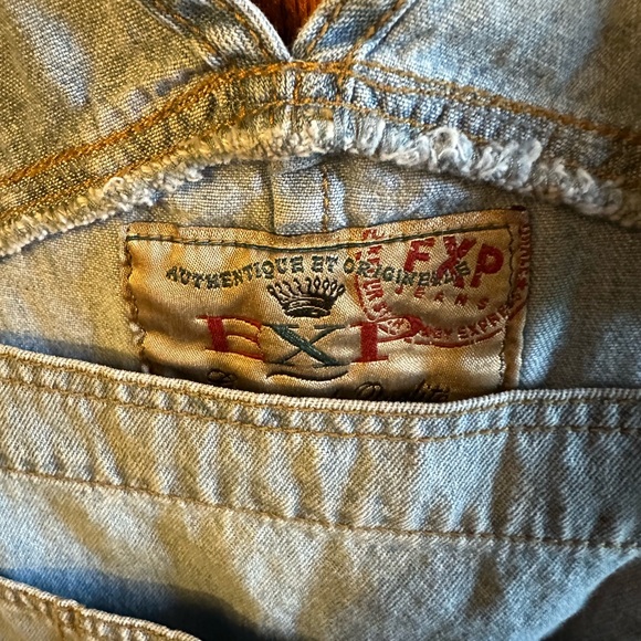 Express 90s vintage denim romper sz XS to sz 4 - Picture 5 of 7